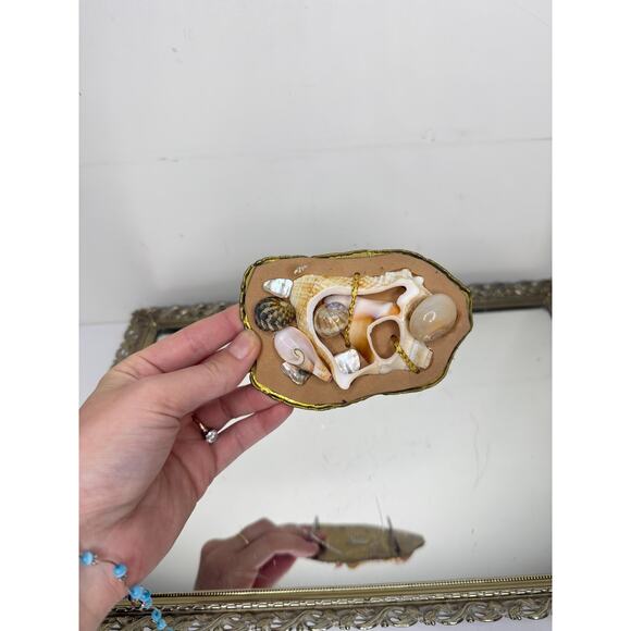 Unique Vintage Korean Brass Shell belt buckle , one of a kind - Picture 2 of 9